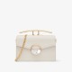 Charles Keith Ladies Casual Metal Buckle Handbag Shoulder Bag Cream